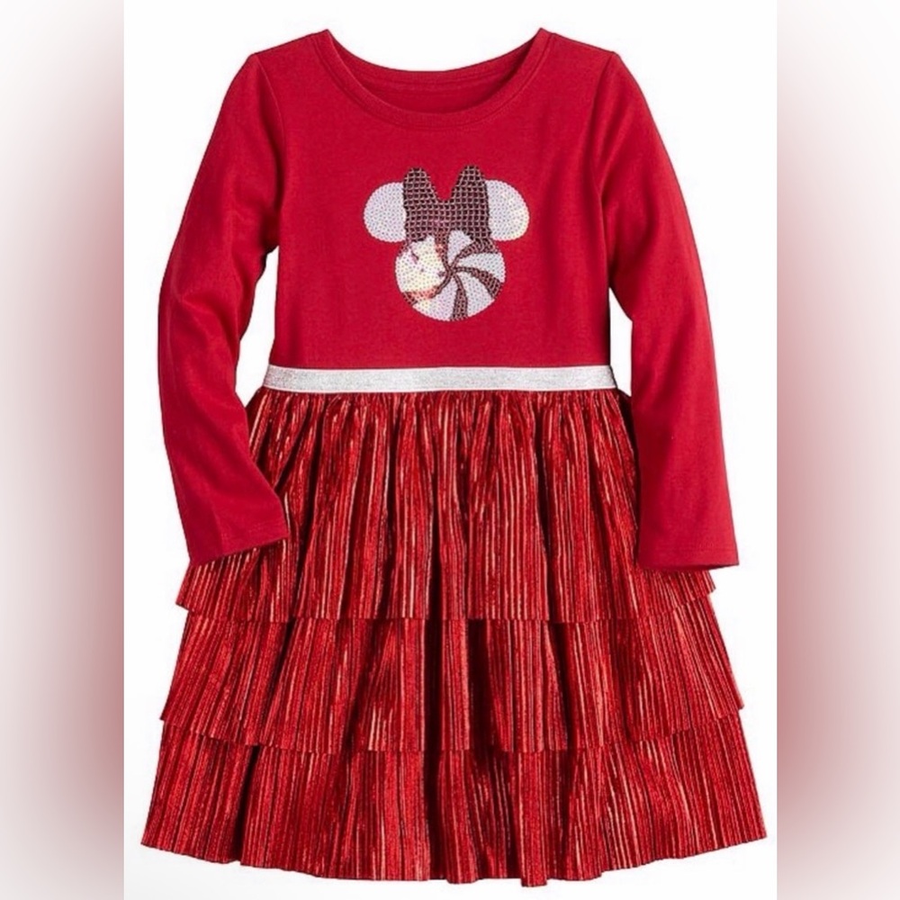 Disney Minnie Mouse Tiered Tutu Dress, Toddler  Size 4T NWT